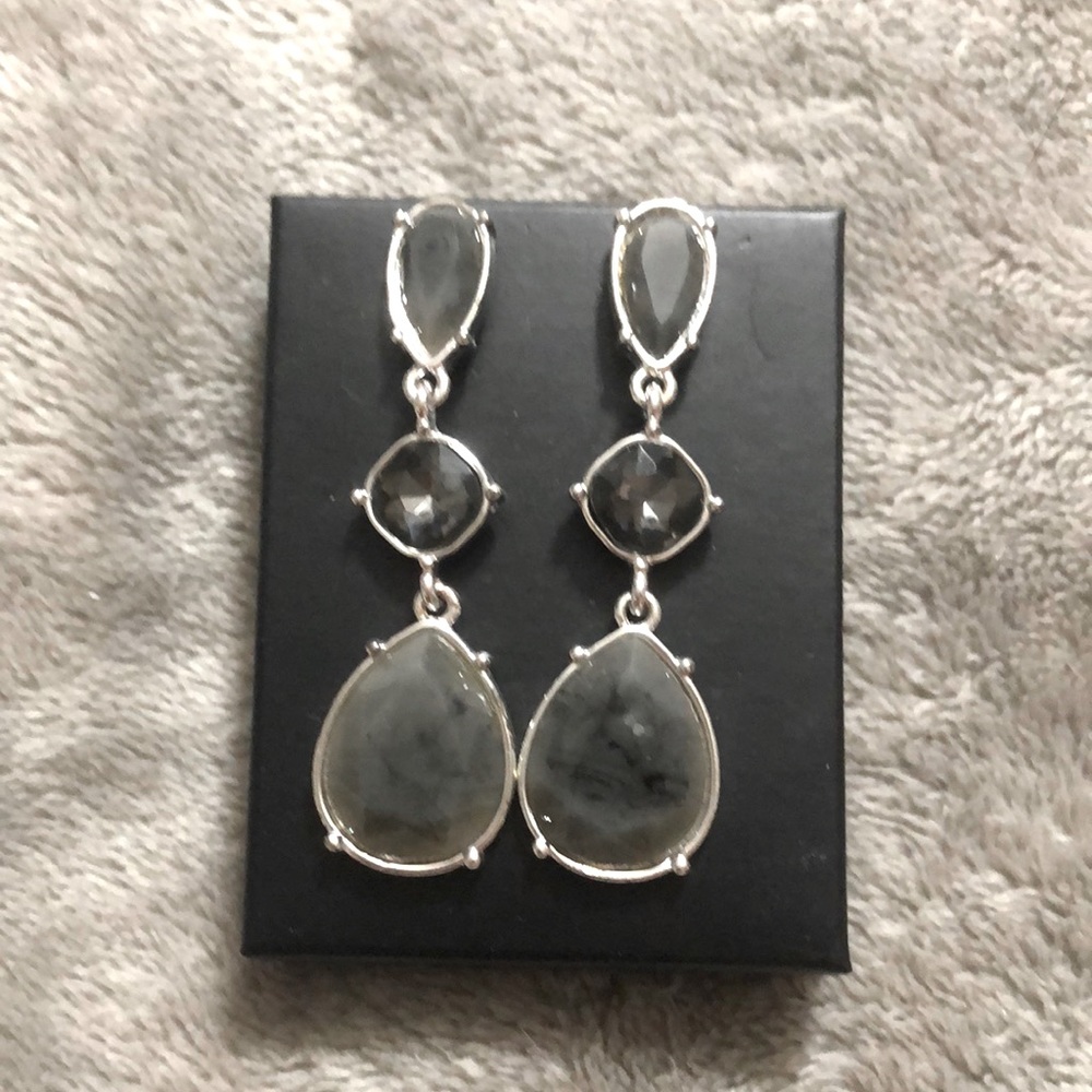 Smokey gray earrings